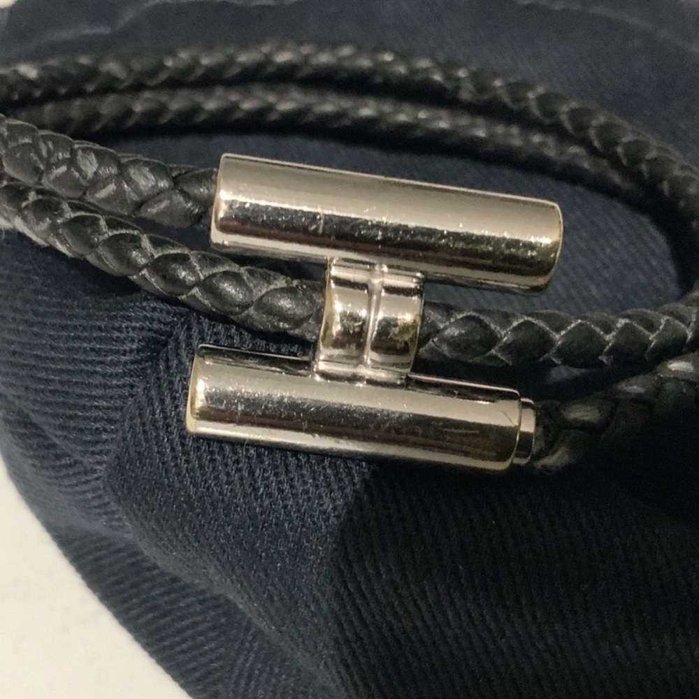 Hermes Black and Silver Bracelet